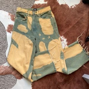 BDG Bleach Dye Wide Leg Jeans